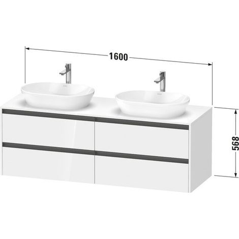 Duravit K24899R55550000 Ketho2 KWTU BL 1600x550x568 Oeuf (1/2)