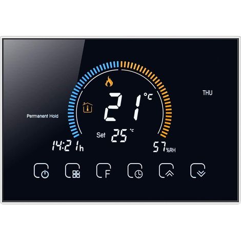 Termostato WiFi Beca BHT-8000WM-GCLW da Parete  Nero (1/4)