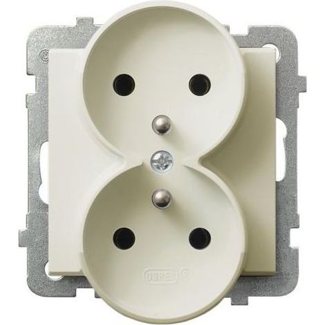 Prise double Ospel gp-2rrz/m/27 encastrable 16A 250V (1/2)