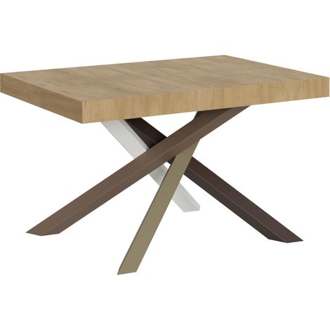 Tavolo allungabile 130/390x90 cm Volantis quercia natura gambe multicolore 4/C