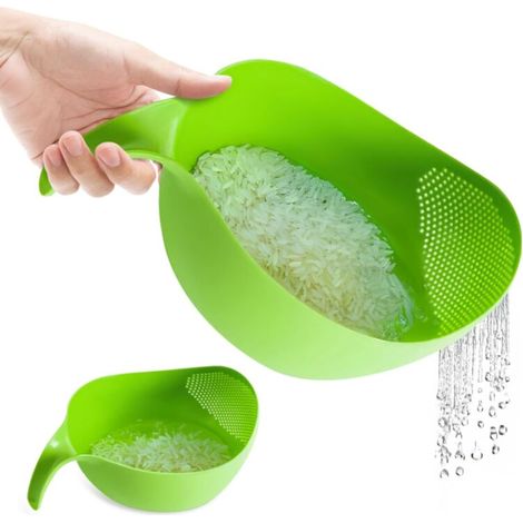 Filtre de cuisine, passoire et écumoire, panier vert multifonctionnel – (1/5)