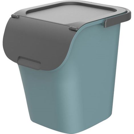 Cubo de reciclaje Trihome 40 L Verde Eucalipto - Eda