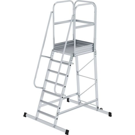 MUNK Podesttreppe einseitig begehbar fahrbar 7 Stufen (1/3)