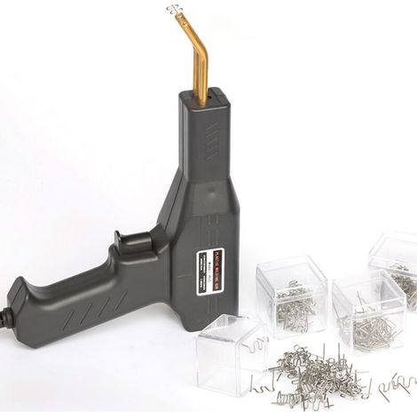 Attrezzatura professionale per la saldatura della plastica, 4 punti, 30 W, 0,5 A, illuminazione a LED, nera (1/5)