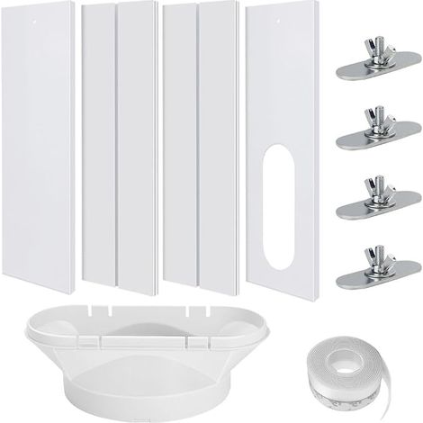 Kit Calfeutrage Climatiseur, TGKYK 4PCS Joint de Fenetre Climatisation Réglable, Calfeutrage Fenetre Climatiseur, Kit Fenetre Climatiseur Mobile, Adaptateur Tuyau Climatiseur Mobile 13cm (1/5)