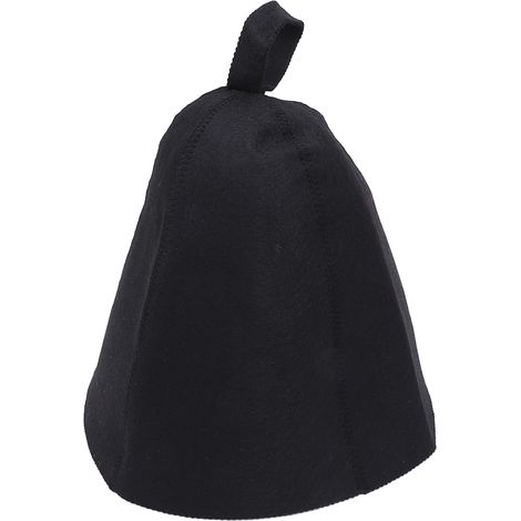 Lot de 2 bonnets de sauna pour homme, épais, absorbants, isolants et respirants, accessoires pour sauna et hammam, noirs. (1/5)