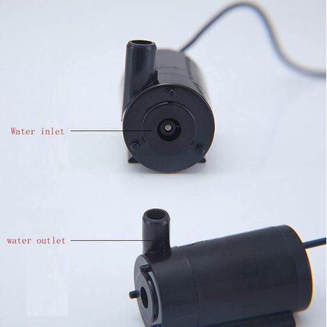 Mini pompe à eau immergée DC 3V 4.5V petite pompe hydraulique silencieuse pour aquarium fontaine et arrosage automatique de plantes avec tuyau flexible de 3m