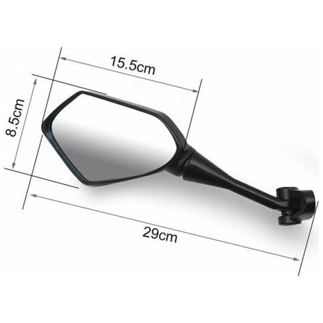 Retroviseur Moto, Retro Moto, 2 Rétroviseurs Moto ABS Rétroviseur Pentagonal Diamant Rotatif à 360 Degrés avec Vis (1/3)