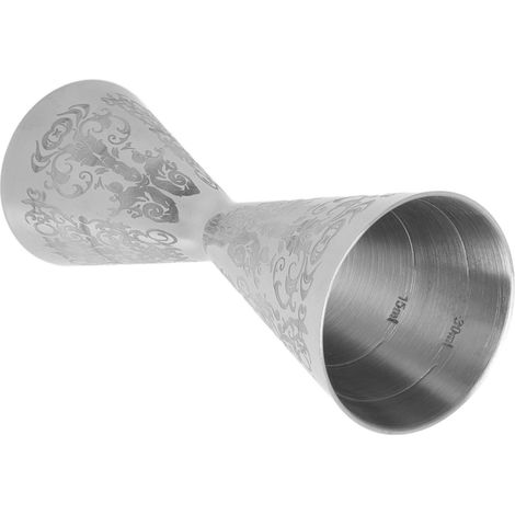 Mélangeur à cocktails double tête, doseur de barman intégré, verre doseur en acier inoxydable gravé pour bar à domicile, 30 ml, 45 ml (1/5)