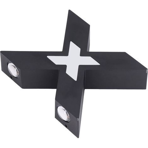 Lumière murale extérieure IP65 7W en aluminium pour couloir, forme en X, 85‑265V (1/5)