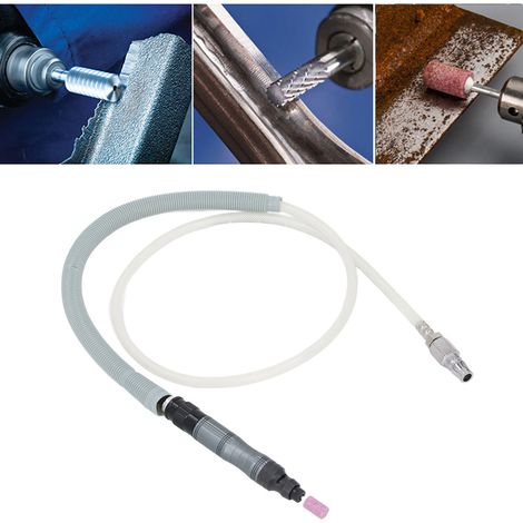 Stylo de polissage pneumatique, vitesse réglable, polisseuse à air manuelle multifonctionnelle, pour le ponçage/polissage/perçage/gravure/meulage/découpe et ébavurage, avec mandrin de 2,38 mm/3 mm. (1/5)