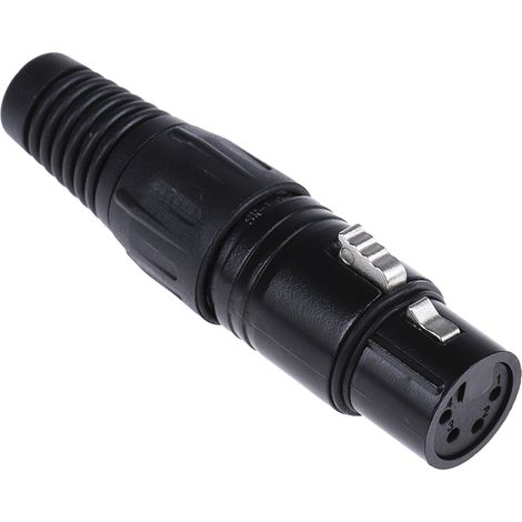 RS PRO-Connecteur XLR Femelle Droit 4 voies Montage sur câble, placage Argent ( Prix pour 1 )