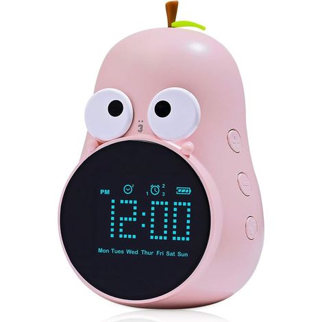 Réveil enfant (rose), réveil numérique LED USB pour enfant qd (1/5)