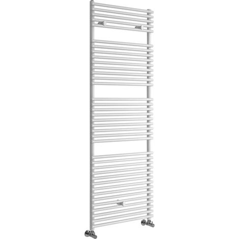 Hudson Reed – Sèche-serviettes eau chaude 173,8 x 60 cm – Acier blanc – Puissance 1346W – Design moderne plat – Garantie 10 ans