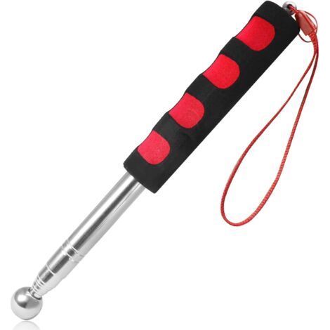 Bâton télescopique épais de 120 cm pour détection sonore et inspection de la décoration de la maison (rouge) (1/4)