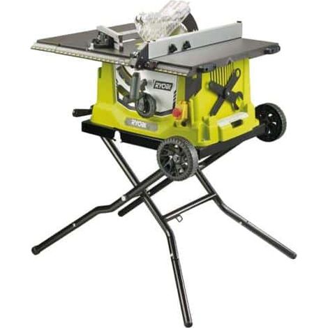RYOBI Scie sur table électrique 1800W 254mm - piètement rétractable - roues - extension - RTS1800EF-G (1/10)