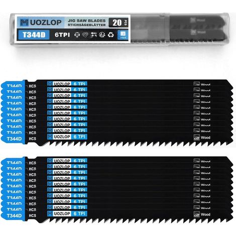 Stichsägeblätter T Schaft Set Aufbewahrungskoffer Holz 20tlgT344D (1/5)