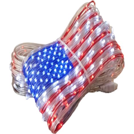 LED-Lichterkette mit Design der amerikanischen Nationalflagge, festliche Atmosphäre, Außenbeleuchtung, Raumdekoration. (1/5)