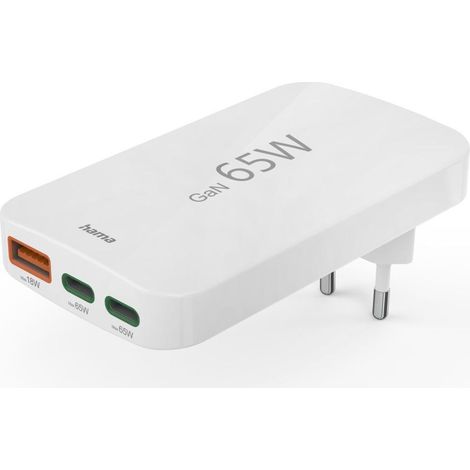 HAMA USB-C Laptop-Netzteil 65W mit GaN & PD Technologie