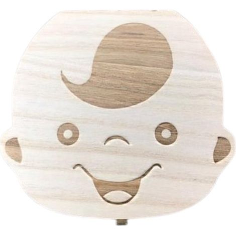 Boîte à dents de lait en bois - Pour garçon - Compact - Petite boîte à dents (1/5)