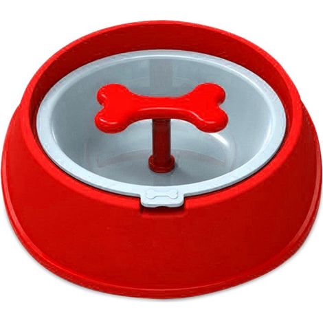 Ciotola sport per cani gatti 20 cm anti-soffocamento e migliore digestione Rosso