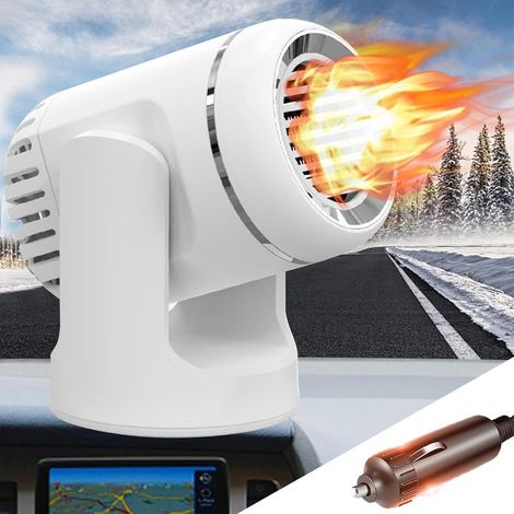 Chauffage de Voiture, 12V 200W Chauffe Voiture Portable Dégivrant, Ventilateur Véhicule Camion Dégivrant avec 2 en 1 Fonction Chauffage et Refroidissement Rapide pour Fenêtre (1/5)