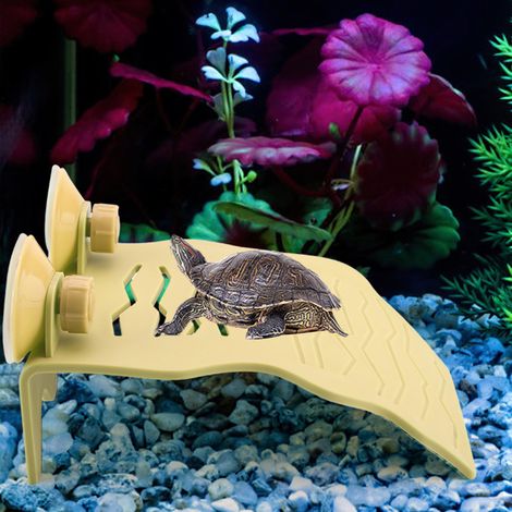 Plateforme flottante d'escalade pour tortue en plastique (Jaune, L) (1/5)