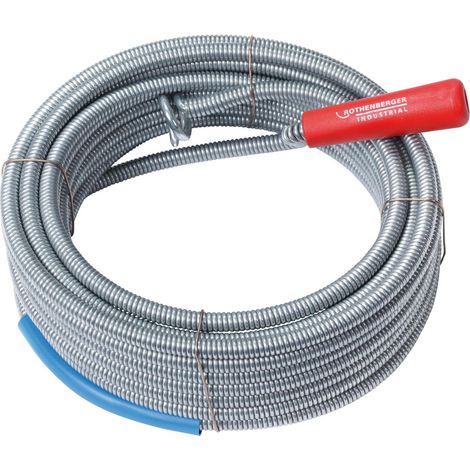 Sonde de nettoyage de tuyaux 10 m en acier à ressort Ø spirale : 9 mm avec perceuse de récupération et manivelle Tuyaux en plastique, fonte ou grès 072986E (1/5)