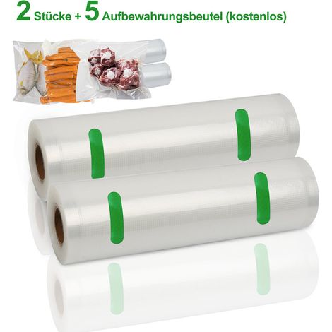 Jiubiaz 28 rouleaux sous vide 20 x 600 cm, résistants à la déchirure, adaptés au contact alimentaire, sans BPA. Contient 520 sachets fraîcheur (20 x 30 cm).
