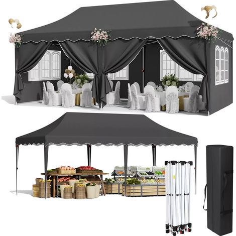 Abri de jardin, Design étanche, Protection UV, Noir (1/2)