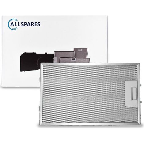 Filtro metallico AllSpares per cappe aspiranti compatibili con AEG 4055101697 (325x197x10mm)