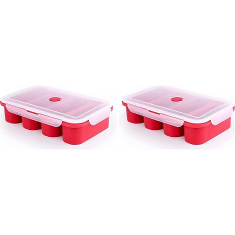 2X Plateaux de Congélation en Silicone Très Grand Bac à Glaçons Super (1/5)