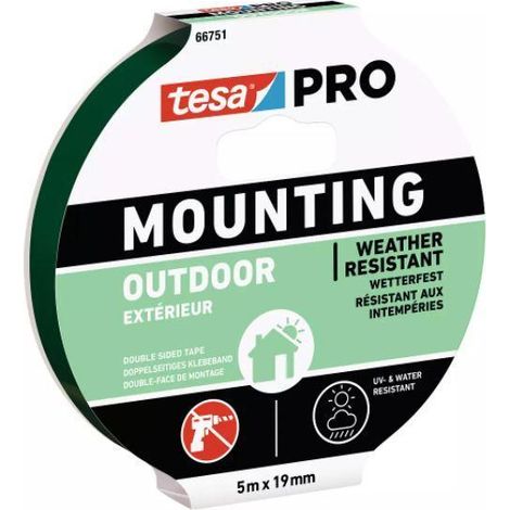 Tesa Nastro Biadesivo Per Esterni 5,0X19 - Resistente e Versatile