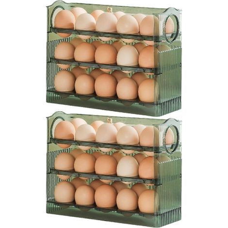 Support à œufs pour réfrigérateur, porte de réfrigérateur rabattable, vert (1/5)