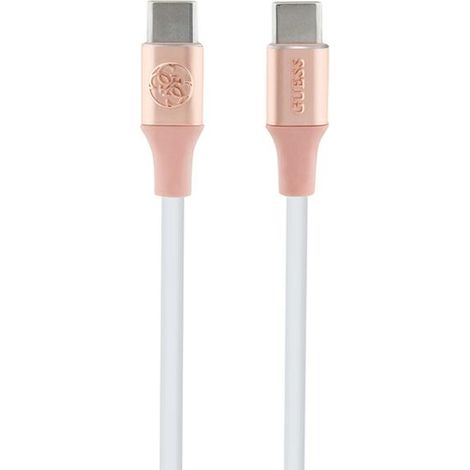 Guess gucclalrgdp Kabel USB-C - USB-C 1,5 m Schnellladefunktion pink/pink geprägtes Logo (1/2)
