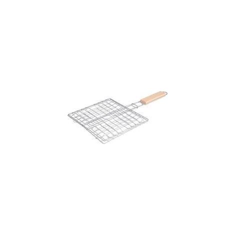 Faltbarer Grillkorb mit Holzgriff – Grillfläche 20 x 21,5 cm – Antihaftbeschichtetes Metallgitter – Für drinnen und draußen geeignet (1/5)