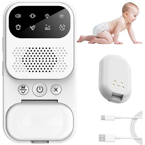 Alarme énurésie sans fil enfant, portable avec veilleuse et bruit blanc, recharge USB, 3 modes de fonctionnement efficaces (1/5)