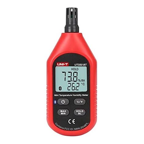UNI-T UT333BT MINI MÈTRE TEMPÉRATURE ET HUMIDITÉ AVEC BLUETOOTH, -10° C-60° C/14°F-140°F, 0% RH-100% RH
