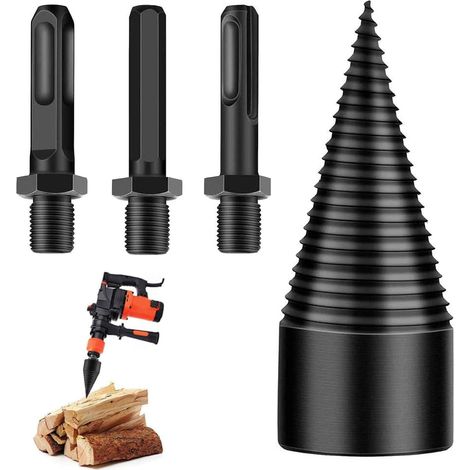 Forets Outils,Forage bois,Chauffage Bois,Cône de bois,Vis cône,Cône de bois peu,Foret mobile haute,Fendeuse de bois,À Bois Splitter,Foret bois chauffage,Forage pour bois chauffage (42mm),AAFGVC