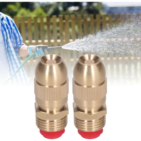 Tête d'arrosage réglable pour l'irrigation de jardin, raccord de tuyau en laiton robuste, accessoire durable pour système d'irrigation avec filetage mâle G1/2. (1/5)