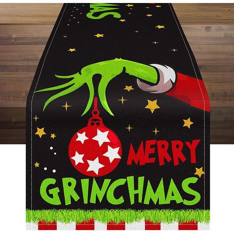 Chemise De Table De Noël - 183 Cm De Longueur - Pour Décoration De Table De Fête En Intérieur - Lot De 1