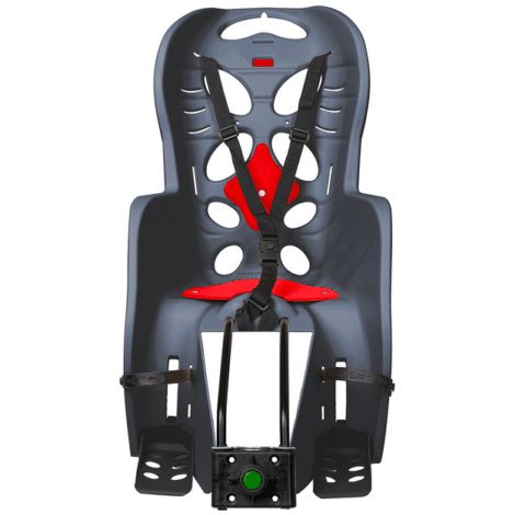 SEGGIOLINO POSTERIORE BICI BAMBINO ATTACCO TELAIO OMOLOGATO 22Kg GRIGIO G331