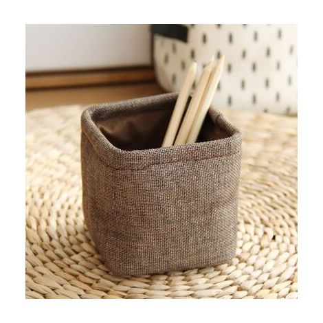 Porte-crayon porte-stylo fournitures pour étudiants outils de bureau accessoires rangement papeterie porte-stylo tissu(brun) (1/5)
