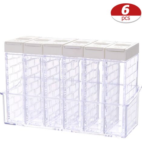 Boîte de rangement à épices pour cuisine avec couvercle, idéale pour barbecue et camping - Organisateur de condiments en plastique (1/5)