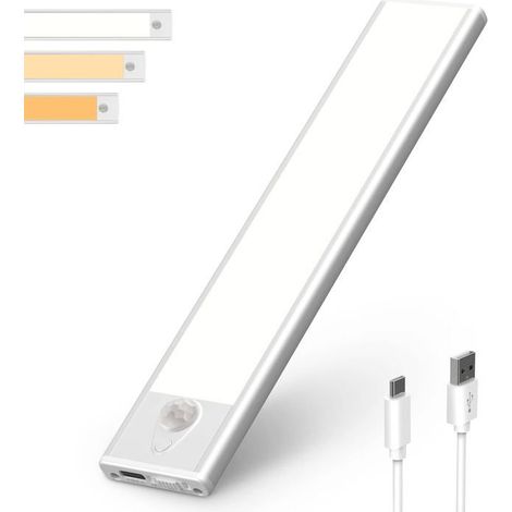 Éclairage pour penderie - 31 LED rechargeables, aimantées, à intensité variable et avec détecteur de mouvement, 4000 K. (1/4)