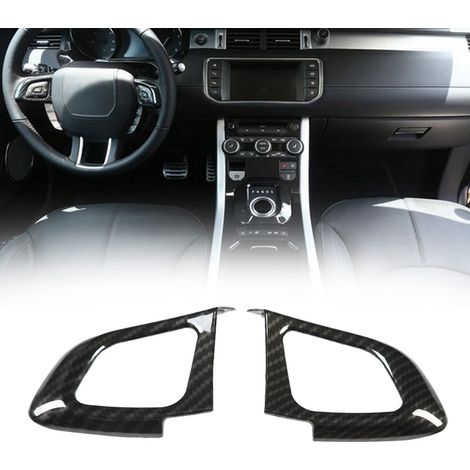 2 linke Lenkradknopfblenden für Land Rover Range Rover Evoque (2012–2017), schwarze Kunststoff-Innenausstattung (1/5)