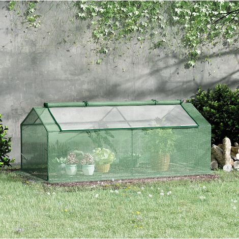 Invernadero mini con ventana, 180 x 90 x 70 cm, verde HAVRYA (1/5)