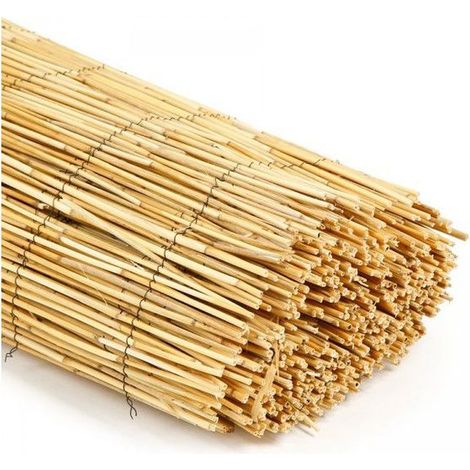 Canisse brise-vue NATURE roseaux naturels pelés beige 1 x 3 m degré d’occultation 2/5 (1/4)