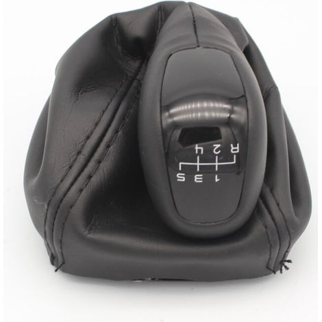 Convient au pommeau de levier de vitesses Mercedes-Benz W203 S203, cache-poussière de pommeau de levier de vitesses intégré à 5 vitesses avec logo A noir, ensemble monobloc, style d'usine d'origine.