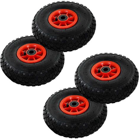 Ruedas de carrito de sacos 4 unidades goma 3.00-4 (245x82) vidaXL